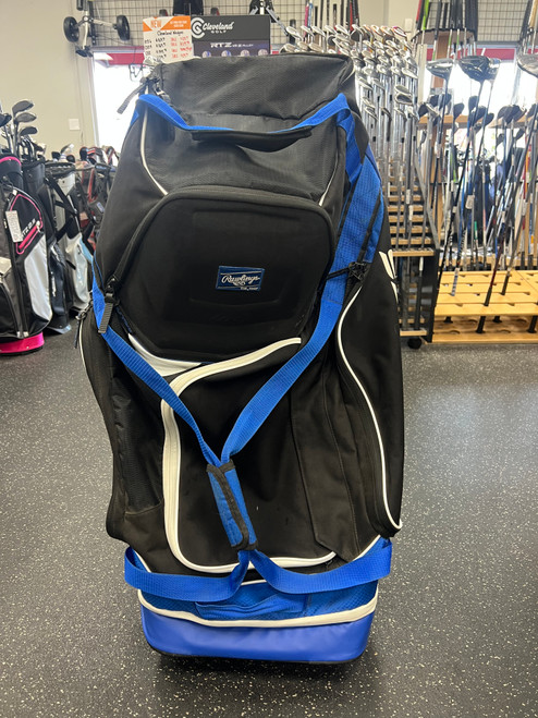 Vist Large View of Product Image Which is Used Rawlings R1502 WHEELED BAG BB/SB Player Wheeled Bag Royal Blue