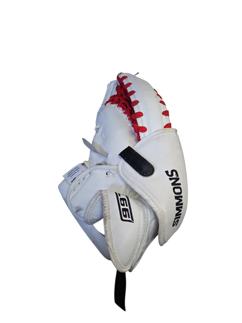 Vist Large View of Product Image Which is Used SIMMONS PRO 997 Senior Goalie Catcher White