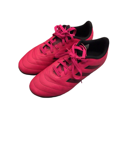 Vist Large View of Product Image Which is Used Adidas Soccer Cleats Pink Junior 03.5