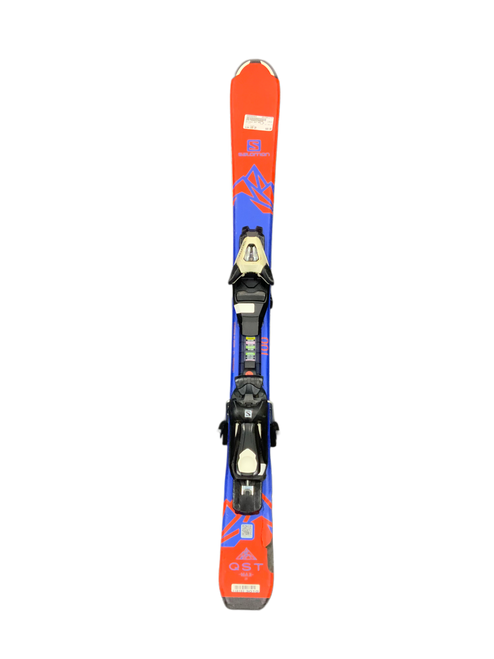 Vist Large View of Product Image Which is Used Salomon QST MAX JR Boys DH Ski/Binding Orange 100 cm