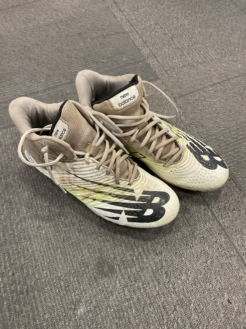 Vist Large View of Product Image Which is Used New Balance LAX Cleats Mens White Senior 11.5