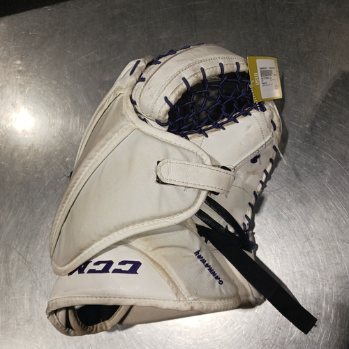 Vist Large View of Product Image Which is Used CCM EXTREME FLEX Senior Goalie Catcher Purple And White