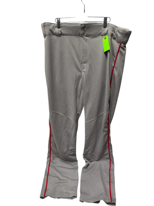 Vist Large View of Product Image Which is Used Alleson Athletic Mens Piped Baseball Pant Grey / Red 2XL