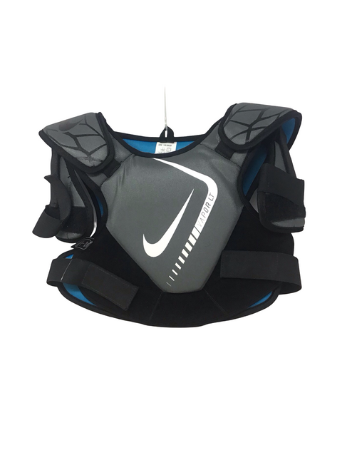 Vist Large View of Product Image Which is Used Nike VAPOR Lacrosse Shoulder Pads Grey LG