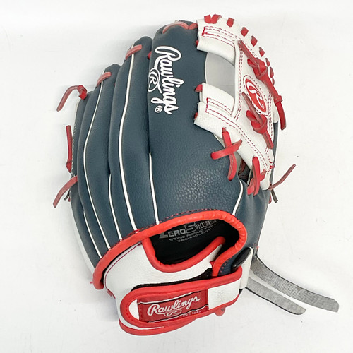 Vist Large View of Product Image Which is Used Rawlings WPL110NWS BB/SB Glove RH Throw White/Red/Navy 11"