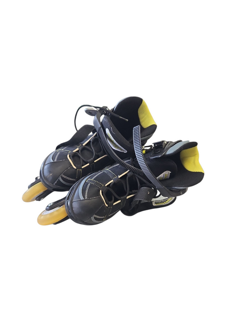 Vist Large View of Product Image Which is Used Rollerblade PHASER ADJ 5-8 SKATES Senior Rec Fitness Skates Black Adjustable