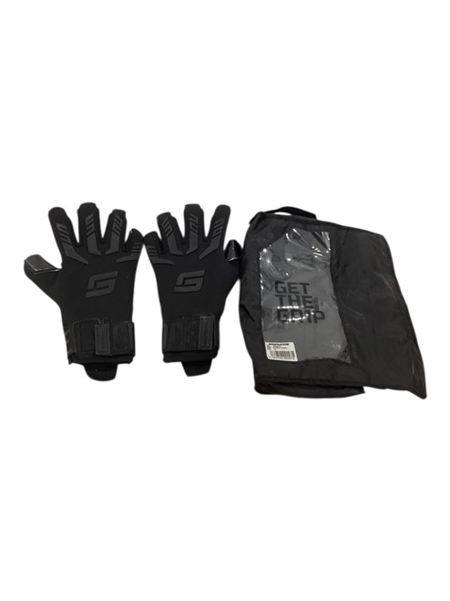 Vist Large View of Product Image Which is Used GRIPMODE BLACKOUT HYBRID Soccer Goalie Gloves Black 10