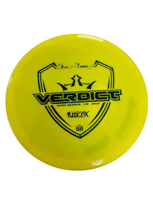 Vist Large View of Product Image Which is Used Dynamic Discs VERDICT Disc Golf Mid Range Yellow