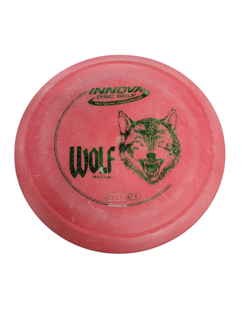 Vist Large View of Product Image Which is Used Innova WOLF Disc Golf Mid Range Red