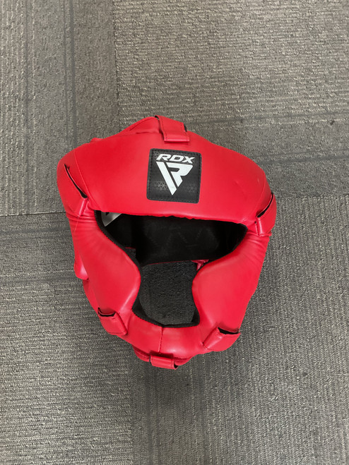 Vist Large View of Product Image Which is Used RDX HGR T1FR HEADGEAR Boxing Headgear Red