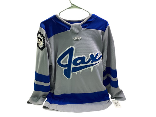 Vist Large View of Product Image Which is Used JACKSONVILLE ICEMEN Hockey Tops Senior Grey SM