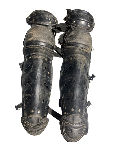 Vist Large View of Product Image Which is Used Champro LEGS Catchers Leg Guards Black Youth
