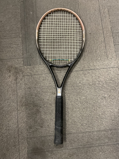 Vist Large View of Product Image Which is Used Wilson PRO STAFF 5.9 SI Adult Tennis Racquet Black 4 5/8"