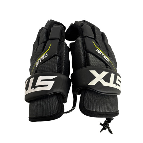 Vist Large View of Product Image Which is Used STX STALLION 200 Lacrosse Gloves Junior Black MD