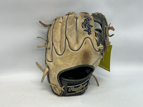 Vist Large View of Product Image Which is Used Rawlings HEART OF THE HIDE PROR204W BB/SB Glove RH Throw Black And Natural 11 1/2"