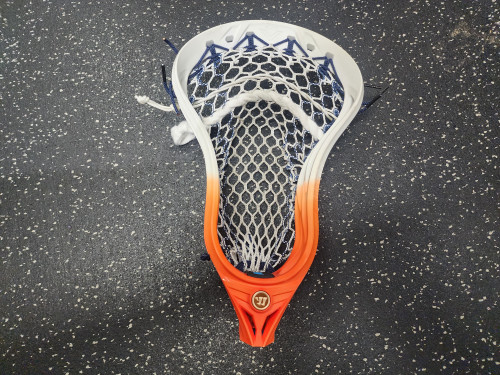 Vist Large View of Product Image Which is Used Warrior EVO V Mens Lacrosse Head Orange And White
