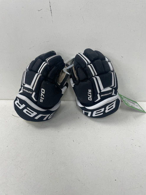 Vist Large View of Product Image Which is Used Bauer SUPREME S170 Youth Gloves Black 8"
