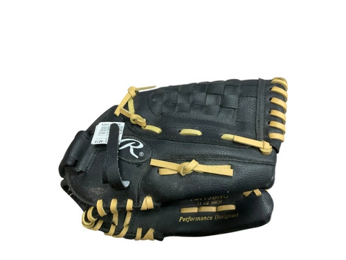 Vist Large View of Product Image Which is Used Rawlings BB/SB Glove RH Throw Black 11 1/2"