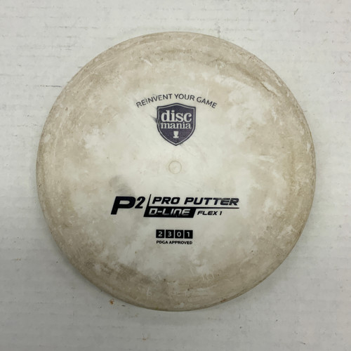 Vist Large View of Product Image Which is Used Discmania D-LINE FLEX 1 P2 Disc Golf Putter White 172g