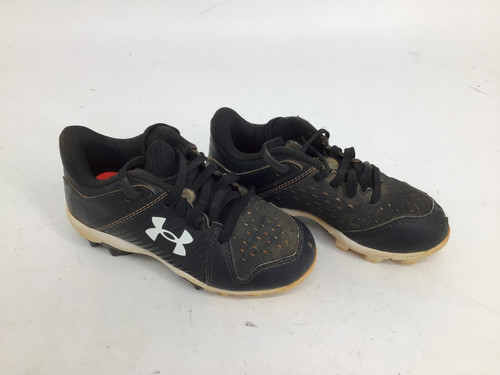 Vist Large View of Product Image Which is Used Under Armour LEADOFF YTH 11 BB/SB CLEATS BB/SB Cleats Black Youth 11.0