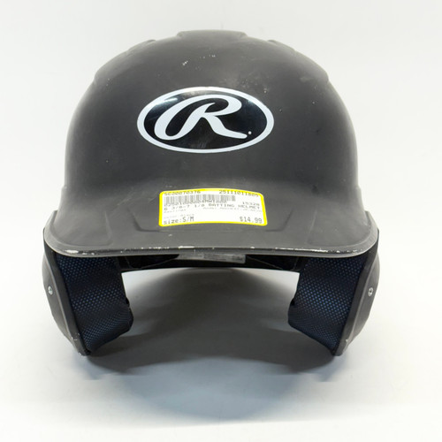 Vist Large View of Product Image Which is Used Rawlings MACHEXT-JR-REVA Batting Helmet No Mask Black S/M