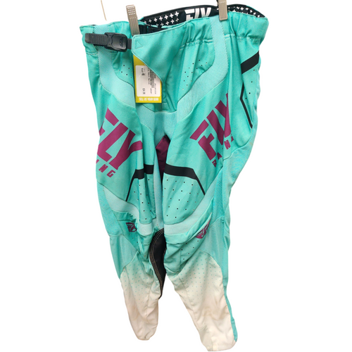 Vist Large View of Product Image Which is Used Fly Racing Motocross Adult Bottom Teal Medium