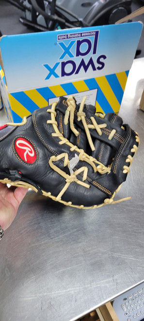Vist Large View of Product Image Which is Used Rawlings GGE130SPBFB BB/SB First Base RH Throw Black 13"