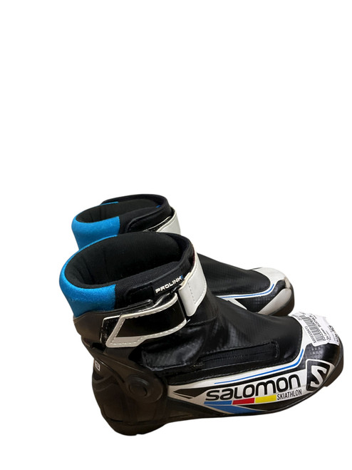 Vist Large View of Product Image Which is Used Salomon SKIATHALON Boys NNN XC Ski Boots Black W 05-05.5 / JR 03.5-04