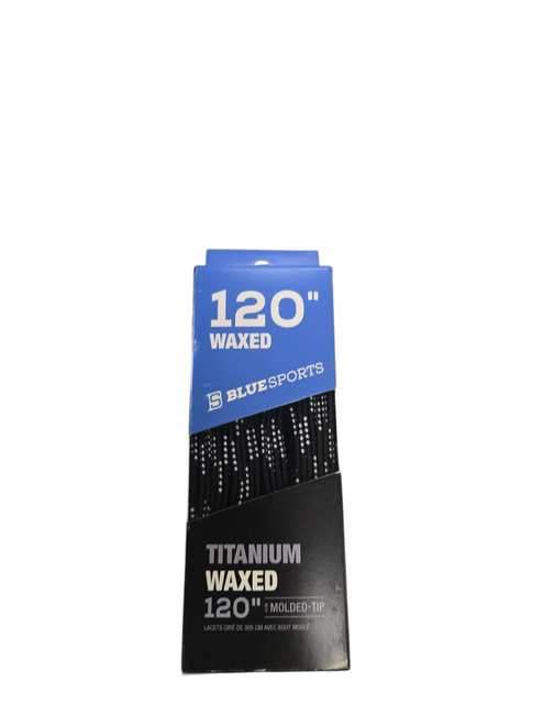 Vist Large View of Product Image Which is Used Blue Sport HOCKEY LACES 120IN BLACK Hockey Accessory