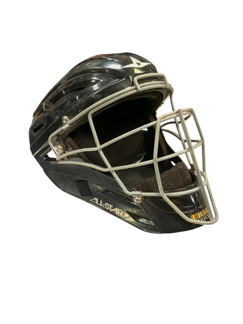 Vist Large View of Product Image Which is Used All Star MVP2500-1 Catchers Helmet w/Mask Black One Size