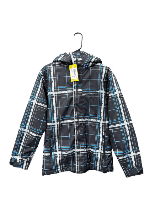 Vist Large View of Product Image Which is Used Quiksilver Utility Yth XL Snow Jacket - Black And Royal Blue