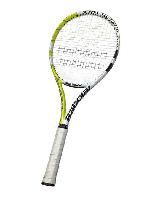 Vist Large View of Product Image Which is Used Babolat XS 102 Adult Tennis Racquet Yellow 4 3/8"