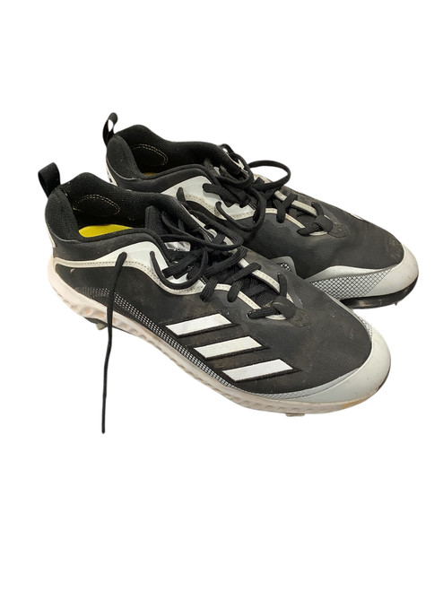 Vist Large View of Product Image Which is Used Adidas METAL CLEAT BB/SB Cleats Black Senior 11.5