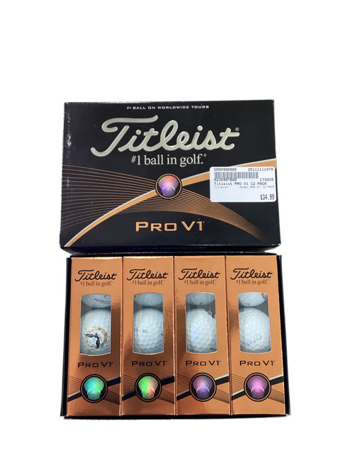 Vist Large View of Product Image Which is Used Titleist PRO V1 12 PACK 12 Pack - Golf Balls