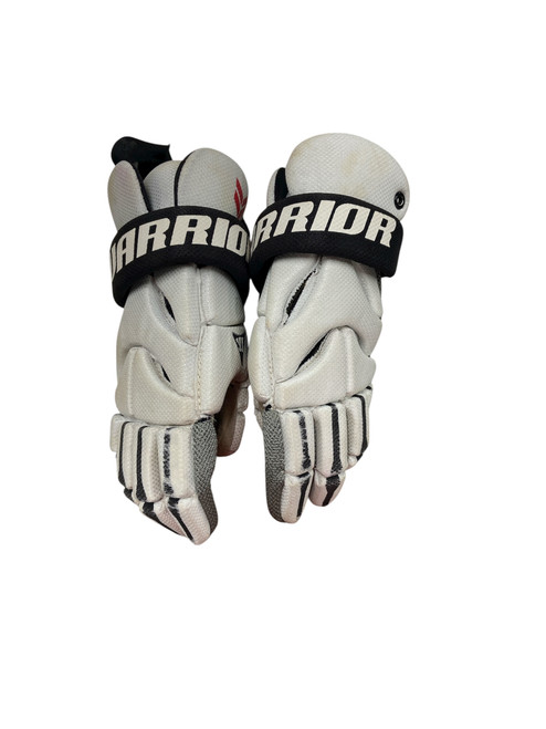 Vist Large View of Product Image Which is Used Warrior RABIL NEXT Lacrosse Gloves Mens White SM