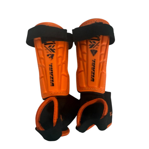 Vist Large View of Product Image Which is Used Vizari Soccer Shin Guards Youth Orange XS