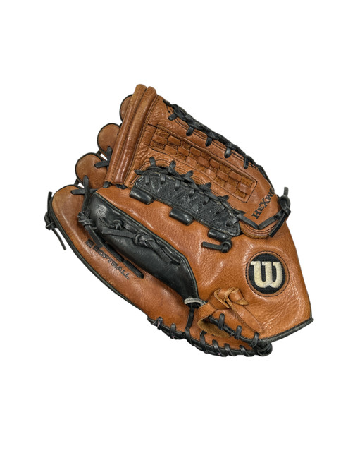 Vist Large View of Product Image Which is Used Wilson A0952 V137 LHT GLOVE BB/SB Glove LH Throw Brown And Black 13 1/2"