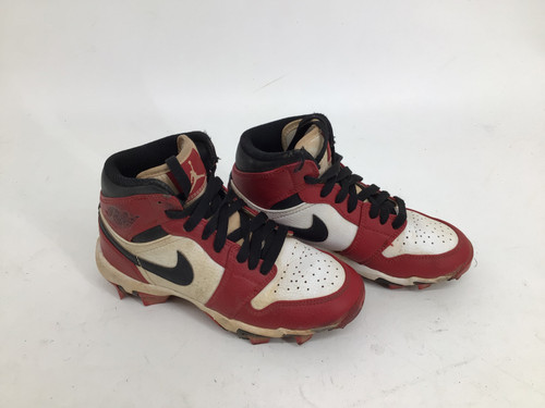 Vist Large View of Product Image Which is Used Jordan 1 RETRO MCS JR 1 BB/SB CLEATS BB/SB Cleats Red Junior 01