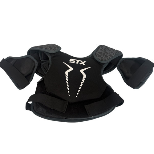 Vist Large View of Product Image Which is Used STX STALLION 200 Lacrosse Shoulder Pads Black MD