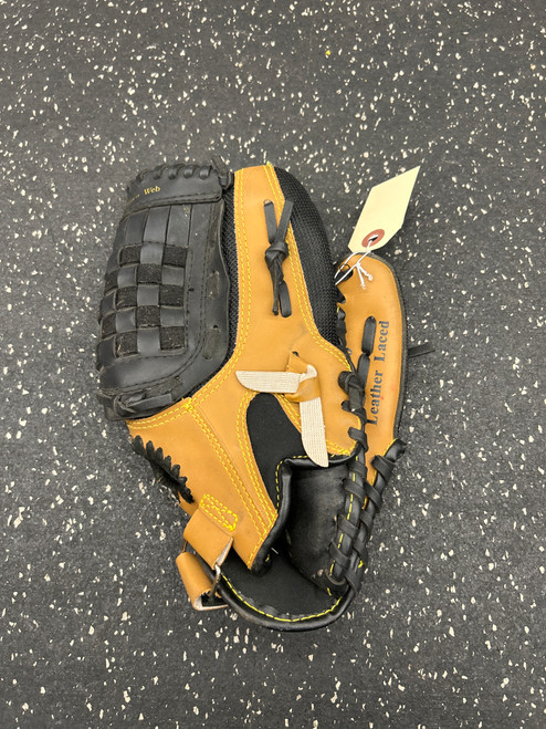 Vist Large View of Product Image Which is Used TBALL USA T200 BB/SB Glove RH Throw Black 9"