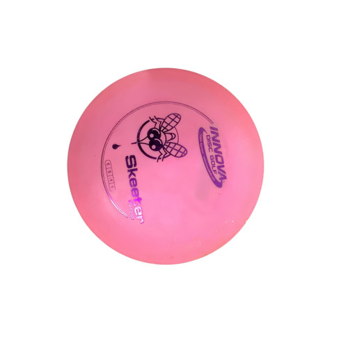 Vist Large View of Product Image Which is Used Innova DX SKEETER Disc Golf Mid Range Pink 162g