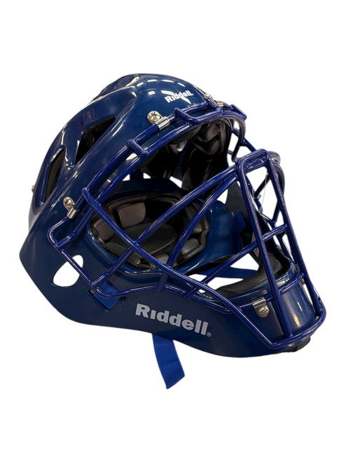 Vist Large View of Product Image Which is Used RIDDELL CATCHERS MASK Catchers Helmet w/Mask Royal Blue LG