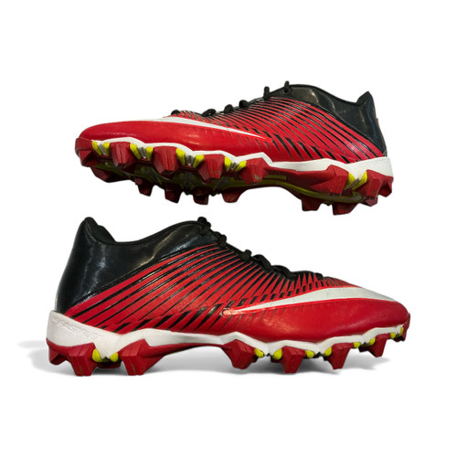 Vist Large View of Product Image Which is Used Nike FATSFLEX BB/SB Cleats White/Black/Red Senior 10