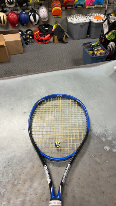 Vist Large View of Product Image Which is Used Prince AIR FLASH Adult Tennis Racquet Royal Blue 4 3/8"