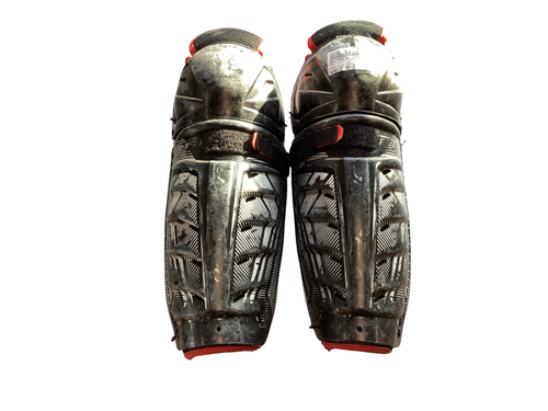 Vist Large View of Product Image Which is Used CCM T350 SG 12INCH Junior Shin Guards Black 12"