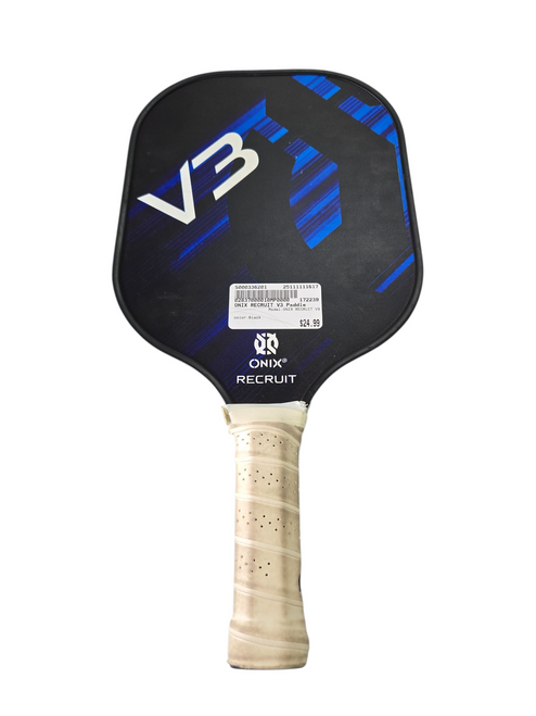 Vist Large View of Product Image Which is Used ONIX RECRUIT V3 Pickleball Racquet Black