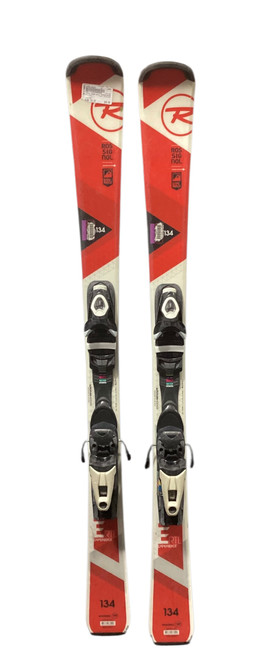 Vist Large View of Product Image Which is Used Rossignol EXPERIENCE Boys DH Ski/Binding Red 134 cm
