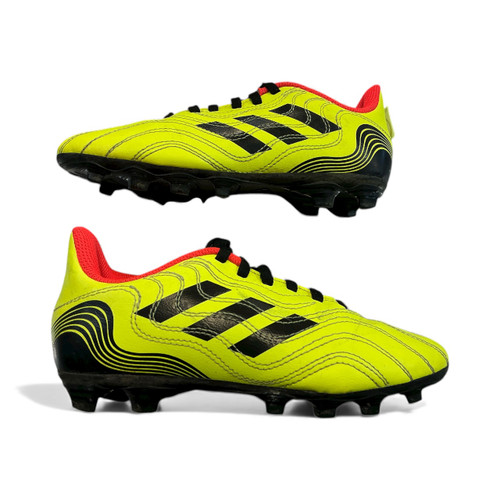 Vist Large View of Product Image Which is Used Adidas COPA Soccer Cleats Optic Yellow Youth 13.0