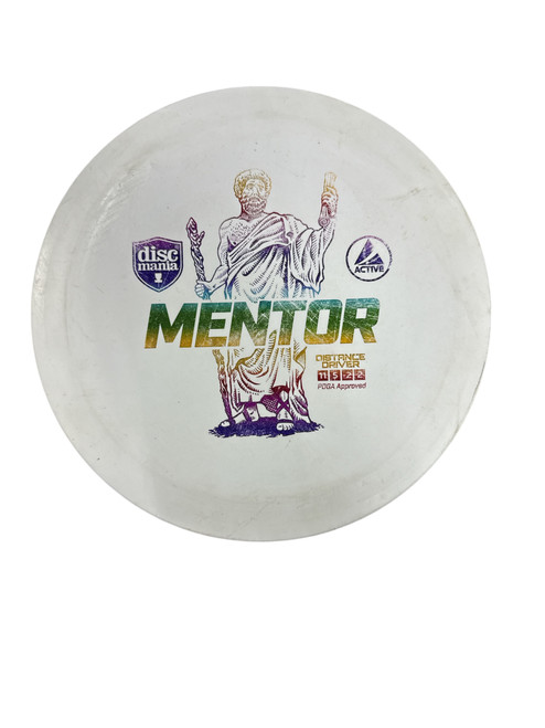 Vist Large View of Product Image Which is Used Discmania MENTOR Disc Golf Driver White
