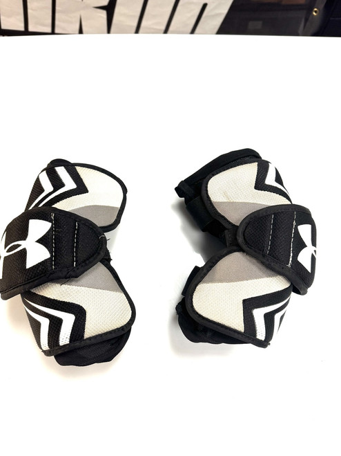 Vist Large View of Product Image Which is Used Under Armour ARM PADS Lacrosse Arm Pads/Guards Black LG